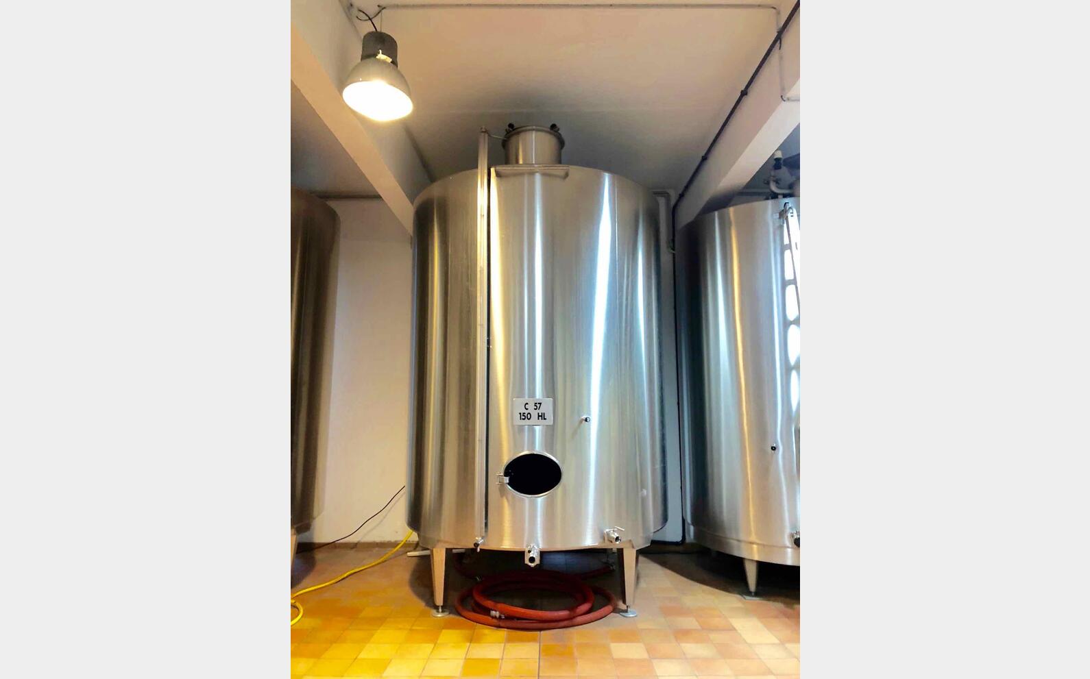 Cuve inox - Fond plat 150 HL (15 000 Litres) PIERRE GUERIN