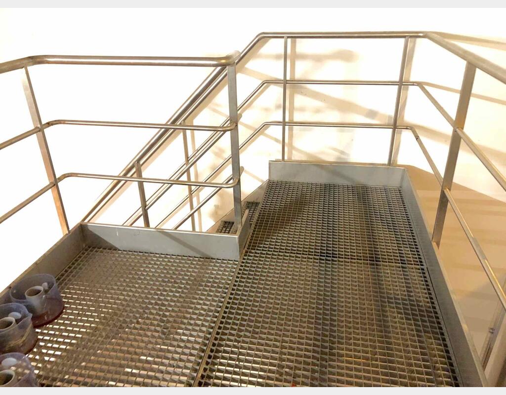 Passerelle inox - Avec escalier