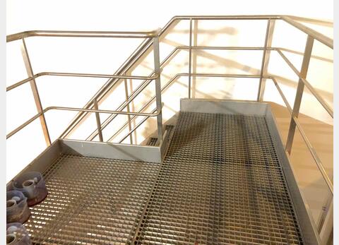 Passerelle inox - Avec escalier