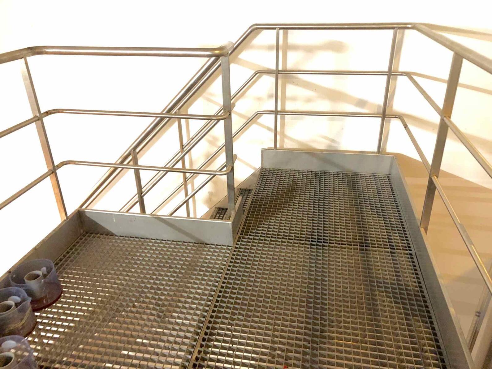 Passerelle inox - Avec escalier