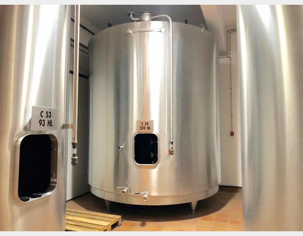 Cuve inox - Fond plat 208 HL (20 800 litres) PIERRE GUERIN