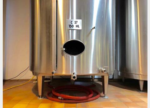 Cuve inox - Fond plat 150 HL (15 000 Litres) PIERRE GUERIN