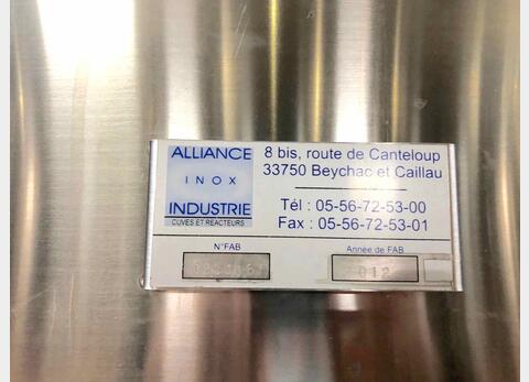 Cuve inox - Avec drapeaux 100 HL (10 000 litres) ALLIANCE INOX