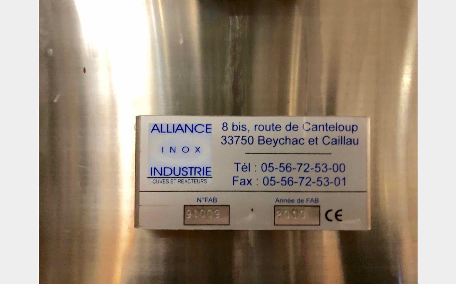 Cuve inox - Avec drapeaux 150 HL (15 000 Litres) ALLIANCE INOX