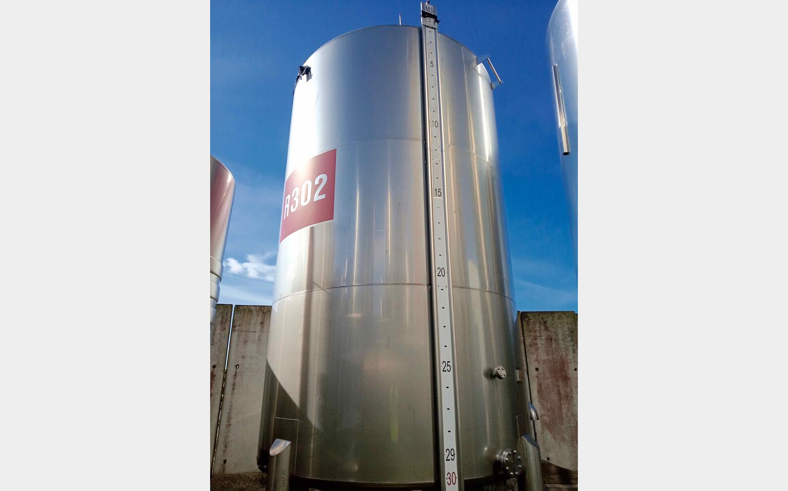 Cuve stockage inox 316L 300 HL (30 000 litres) ARSILAC
