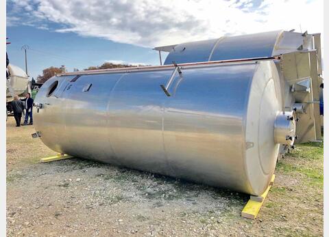 Vertical cylindrical stainless steel tank - Flat bottom