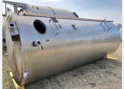 Vertical cylindrical stainless steel tank - Flat bottom