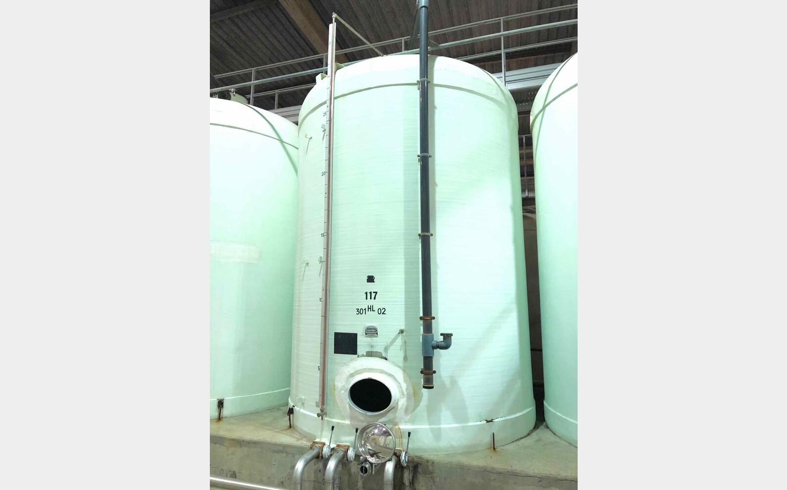 Cuve fibre cylindrique 300 HL (30000 litres) MIROIR BRAUTHITE SODIPIA