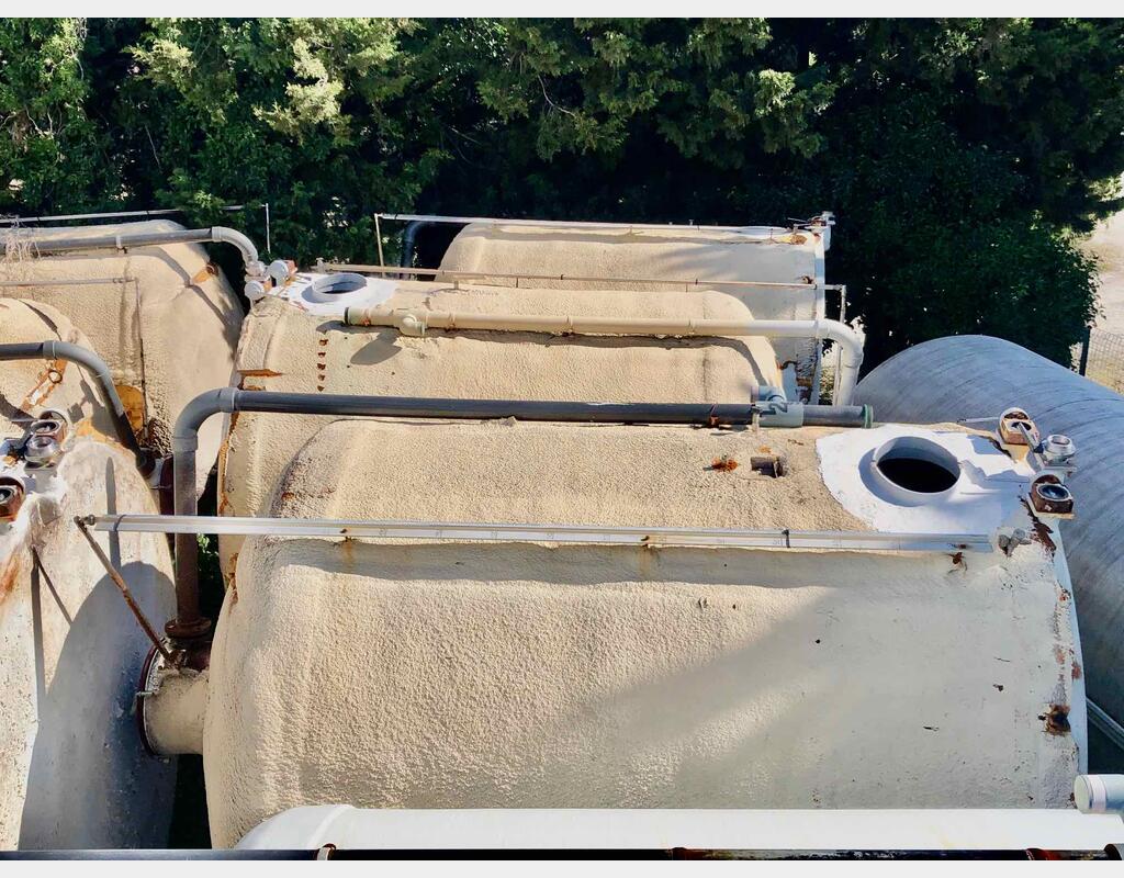 Vertical cylindrical fibre tank - Insulated flat bottom