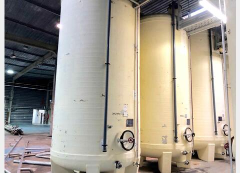 Vertical cylindrical fiber tank - On feet