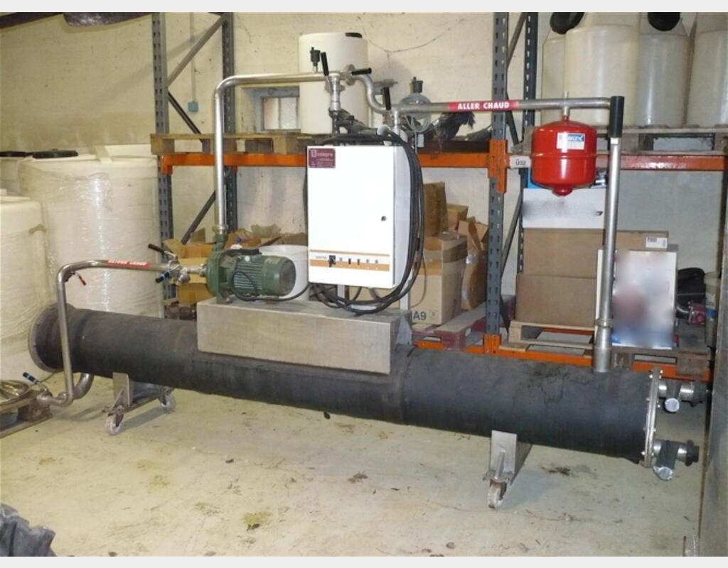 Echangeur tubulaire INOX sur roulette - Marque : INDAGRO