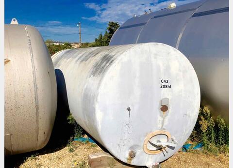 Horizontal coated steel tank