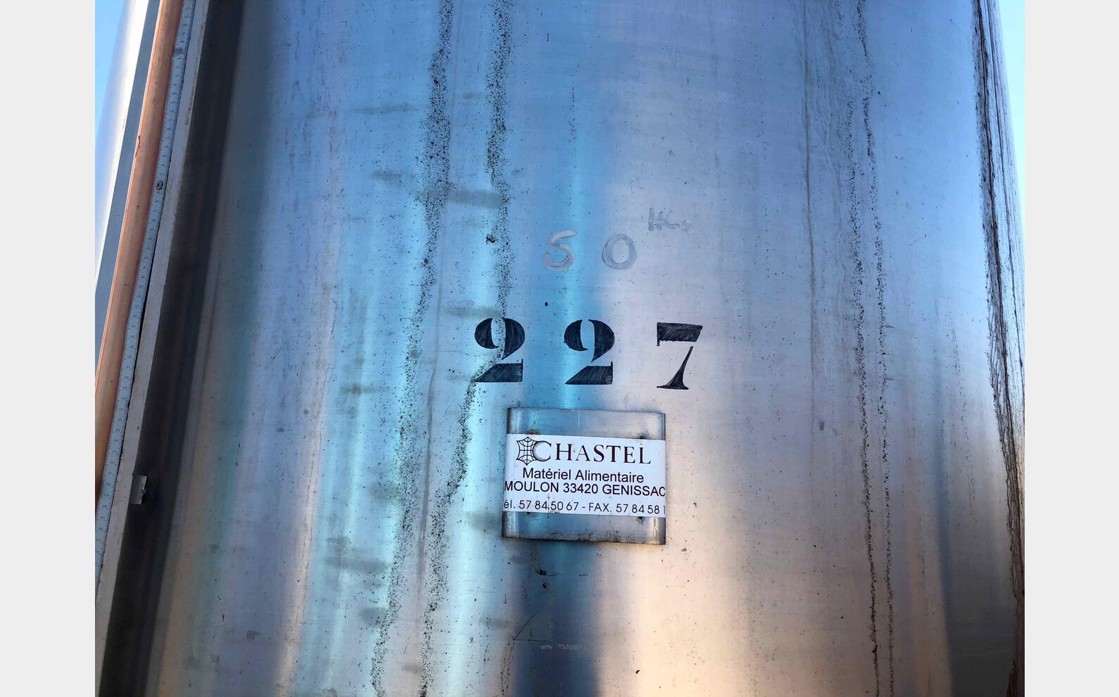 Stainless steel tank 50 HL (5000 Liters)