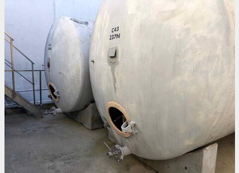Horizontal coated steel tank