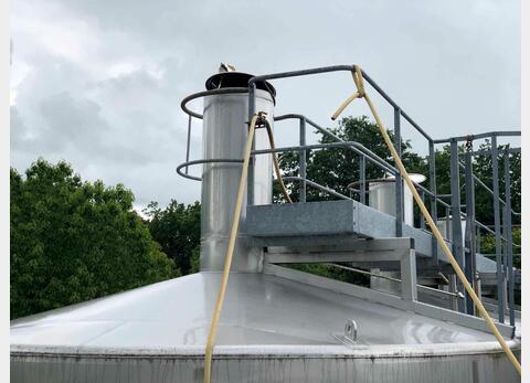 Cuve stockage inox 316L sur radier ETA