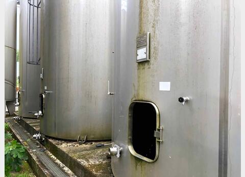 Cuve stockage inox 316L sur radier ETA