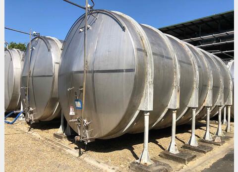 Cuve de stockage inox 304 horizontale - Volume : 1050 HL (105 000 litres)