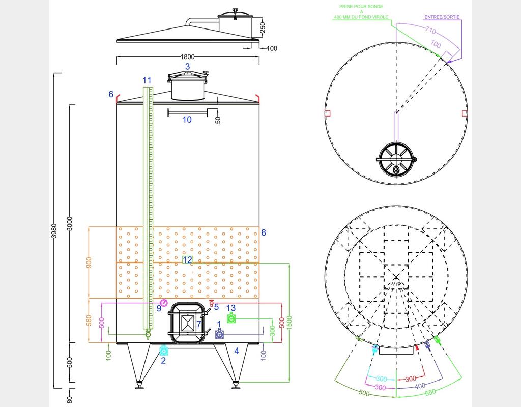 CUVE INOX FERMEE MATERIEL NEUF