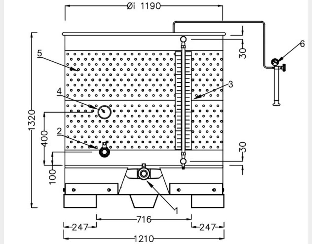 304 stainless steel tank - Model SBPA1000DR