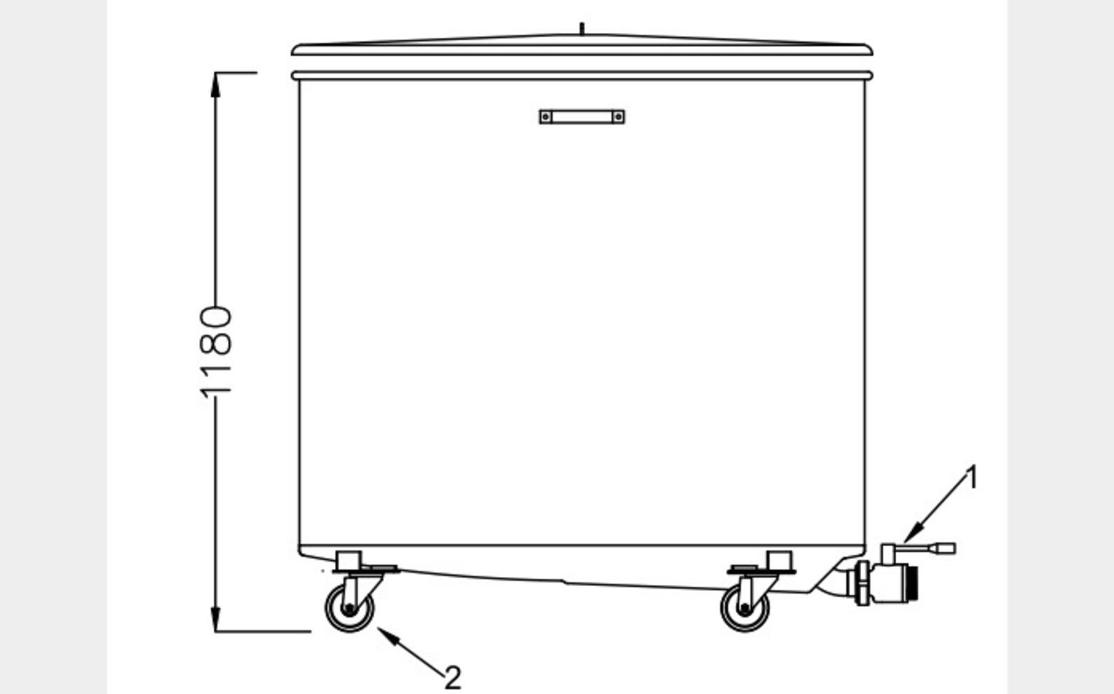 Cuve inox 304 - Modèle COR1000 D