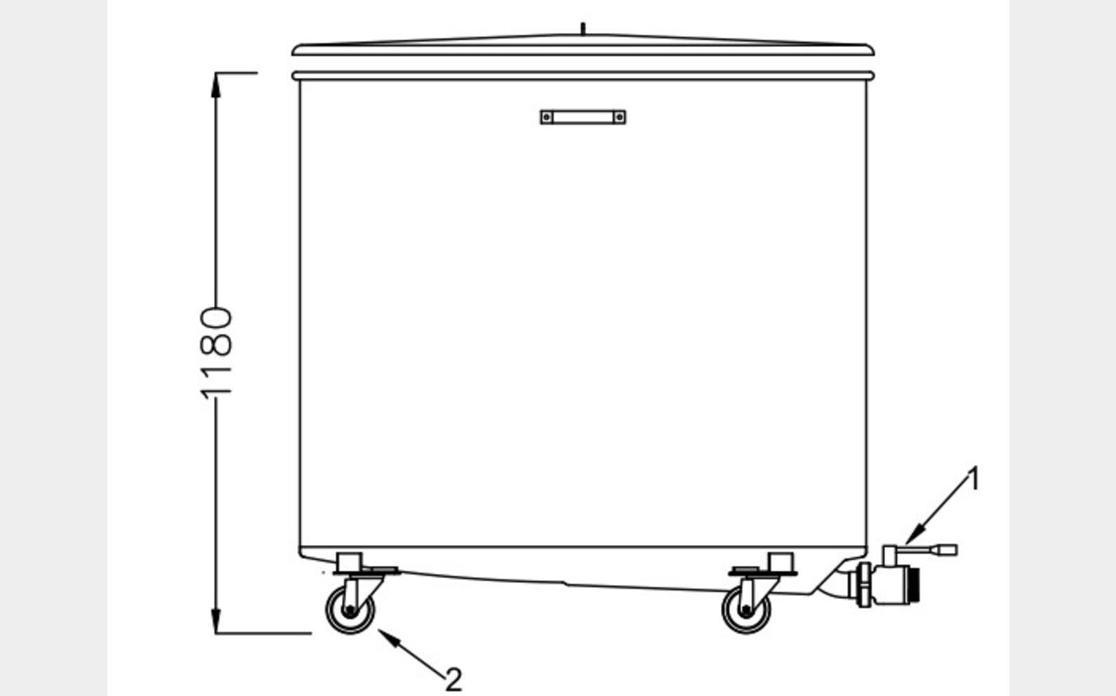 304 stainless steel tank - COR1000 D 10,23 HL (1 023 litres) ARSILAC