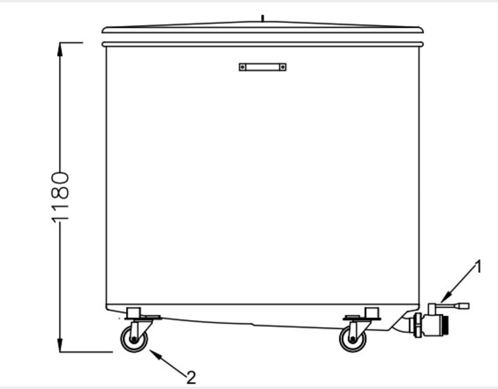 Cuve inox 304 - Modèle COR1000 D