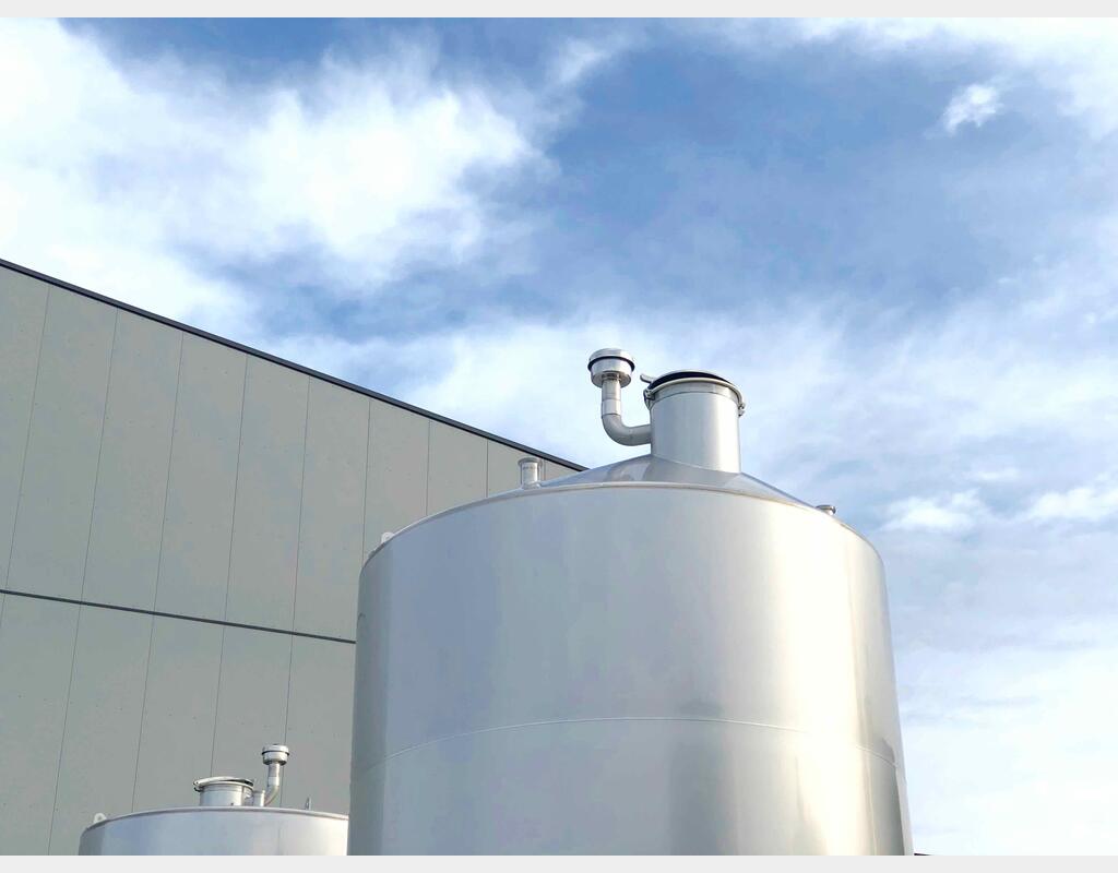 304L stainless steel storage tank - Cylindrical - Offset conical dome