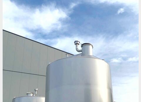 304L stainless steel storage tank - Cylindrical - Offset conical dome