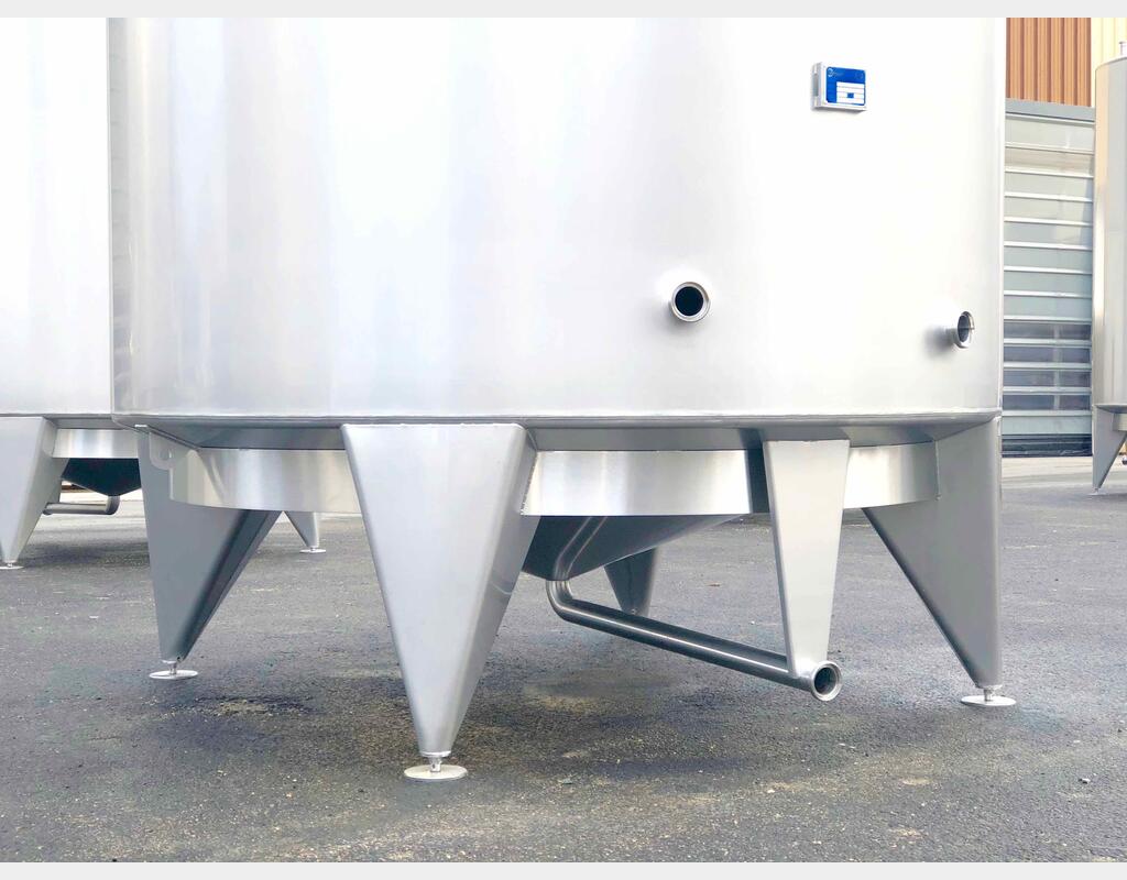 304L stainless steel storage tank - Cylindrical - Offset conical dome