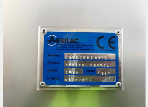 Cuve inox 316L - Stockage 205 HL (20500 Litres) ARSILAC