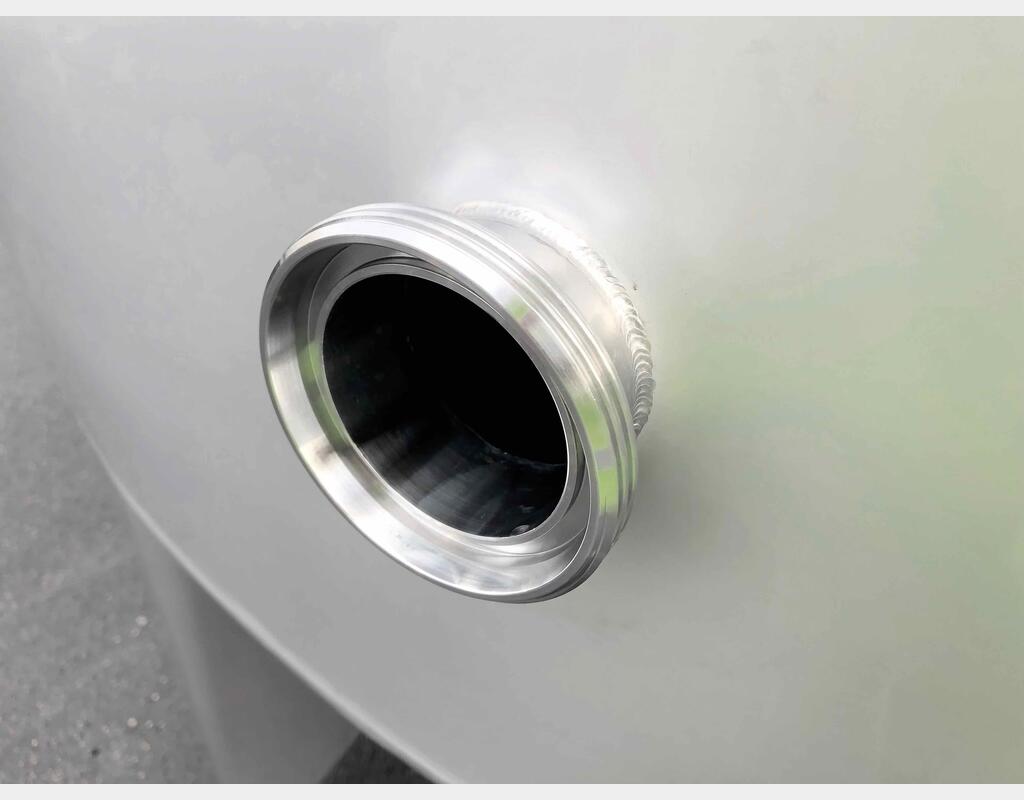 304L stainless steel storage tank - Cylindrical - Offset conical dome