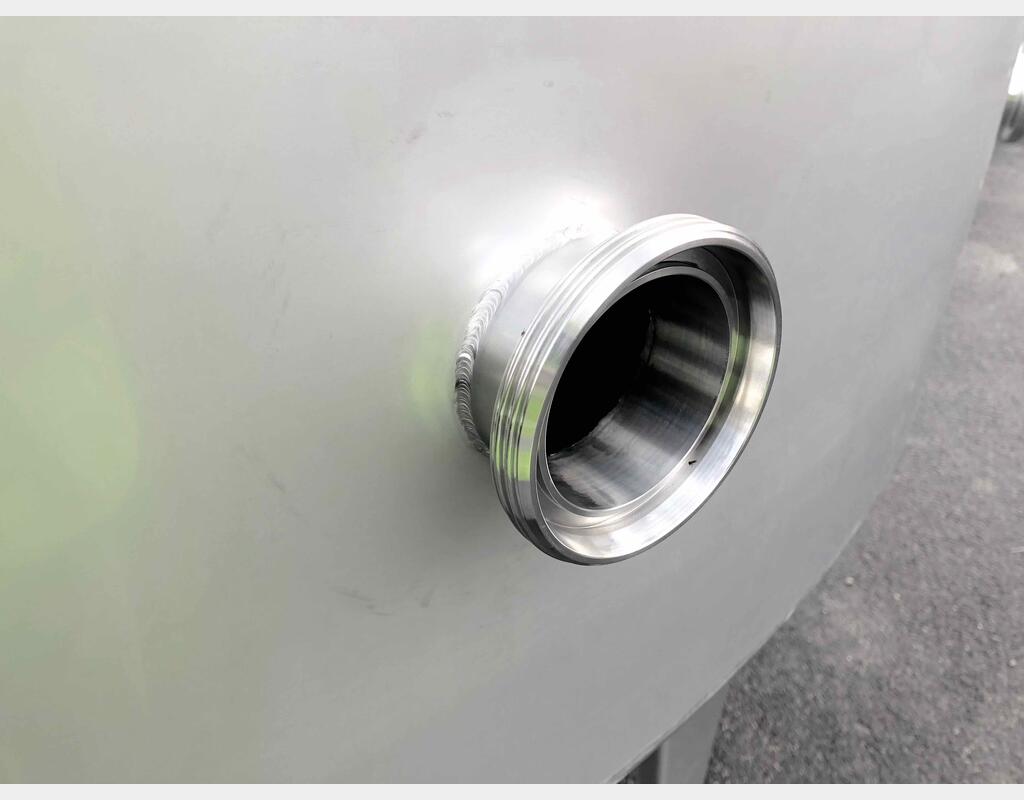 304L stainless steel storage tank - Cylindrical - Offset conical dome