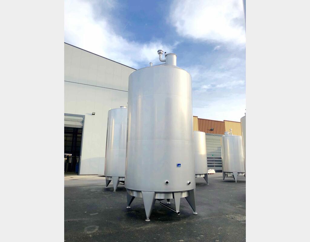 304L stainless steel storage tank - Cylindrical - Offset conical dome
