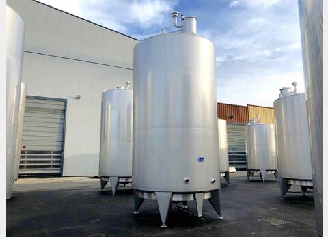 304L stainless steel storage tank - Cylindrical - Offset conical dome