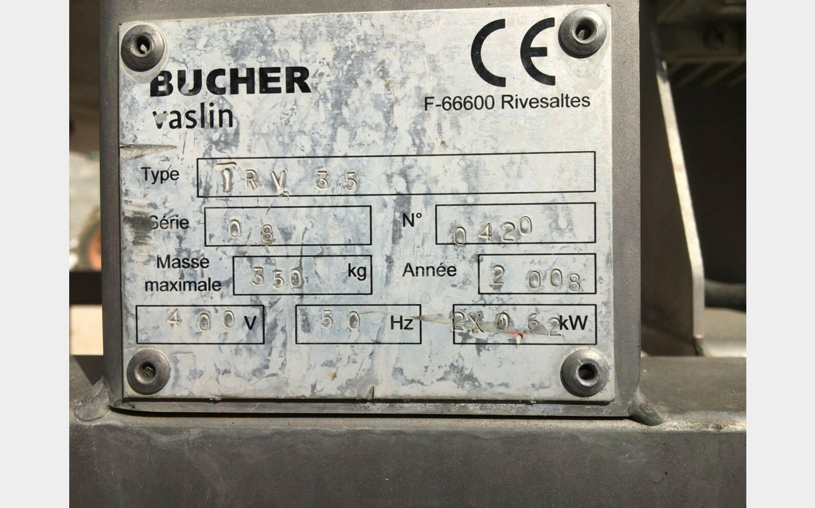 Table de tri - TRV35 BUCHER VASLIN