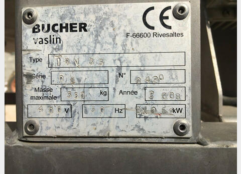 Table de tri - TRV35 BUCHER VASLIN