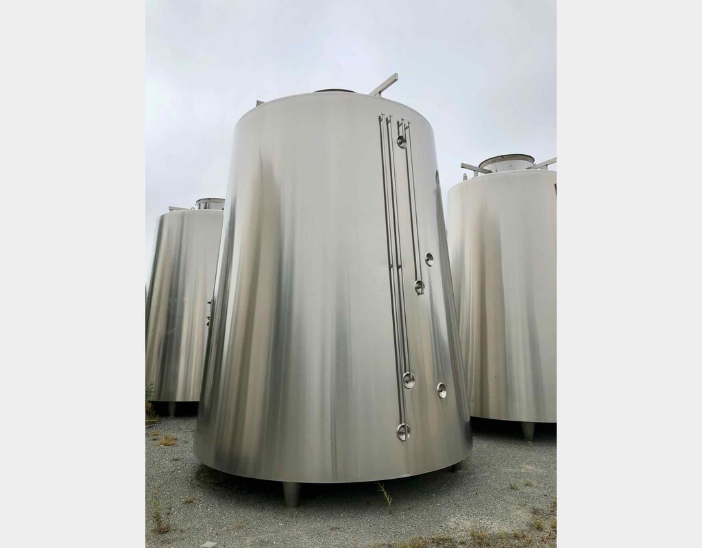 Stainless steel tank 304 L - isolated tronconics - Compartmentalized and shell circuit