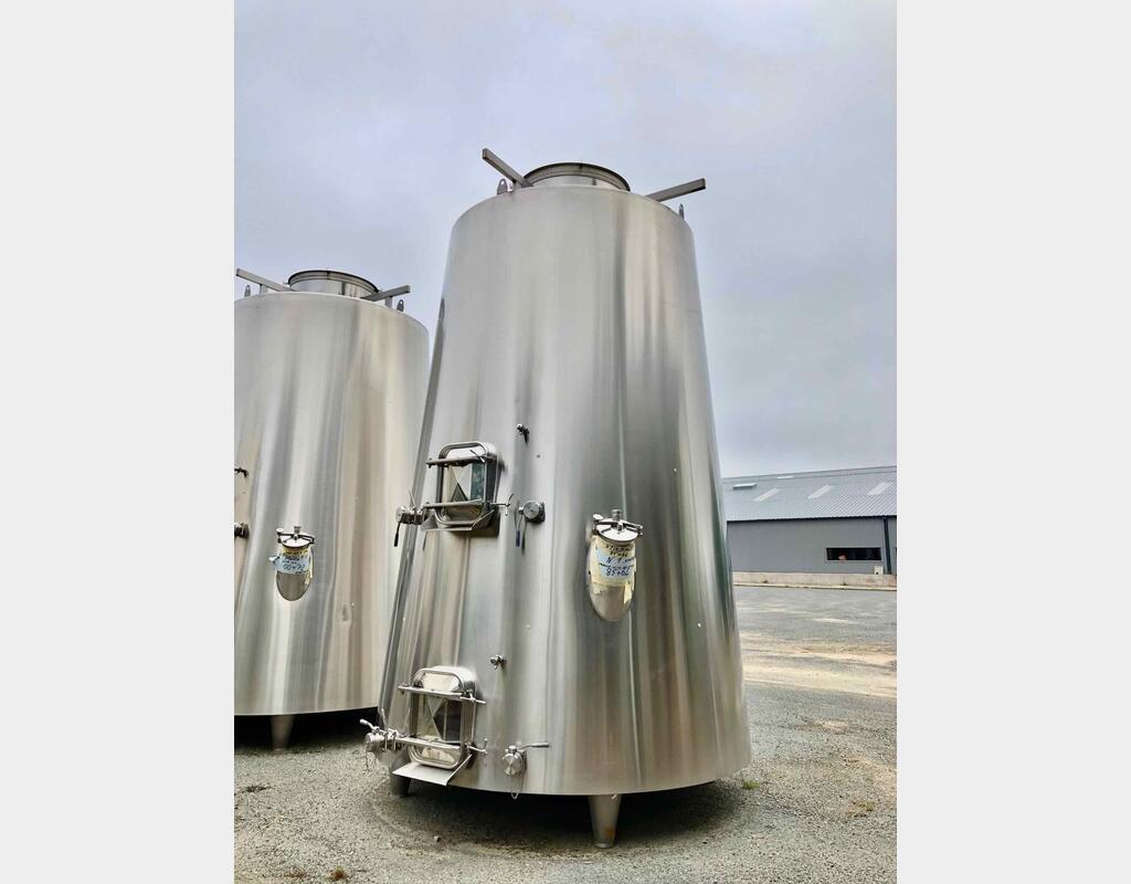 Stainless steel tank 304 L - Isolated tronconics - Compartmentalized and shell circuit