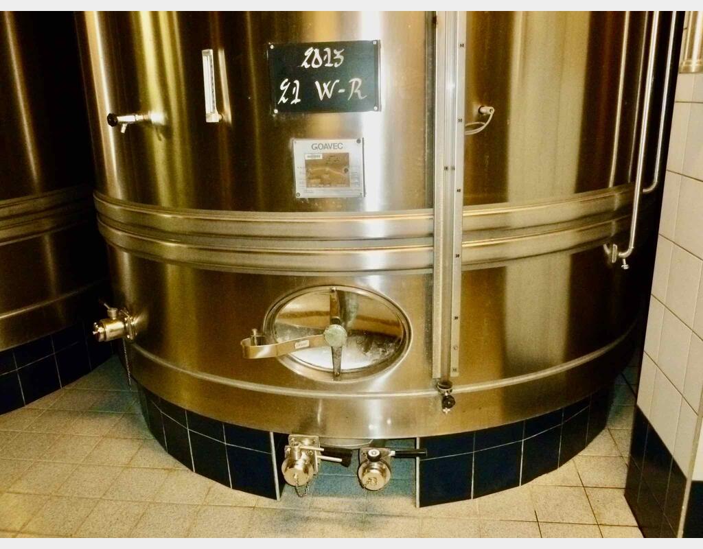 Proofing vat stainless steel 316L  - Vertical, flat bottom, with skirting