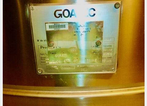 316L stainless steel tank - Fermentation 220 HL (22 000 liters) GOAVEC