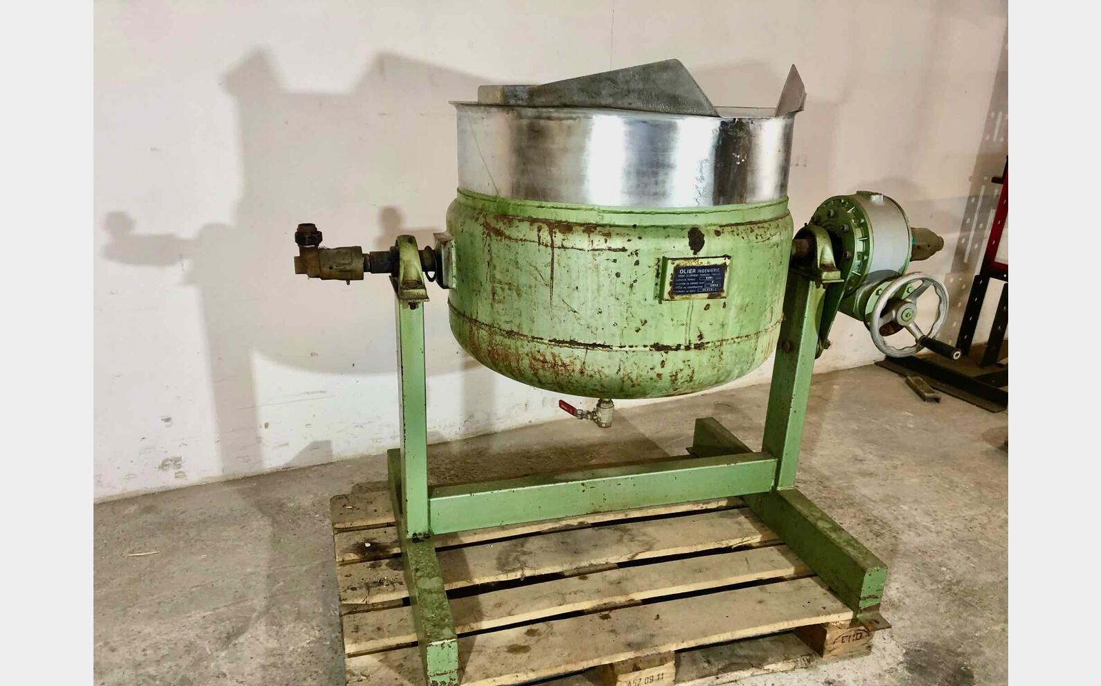 Stainless steel bowl / basin - Tilting  160 liters OLIER INGENIERIE