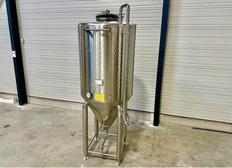 304 stainless steel tank - Cylindro-conical - Closed - On feet