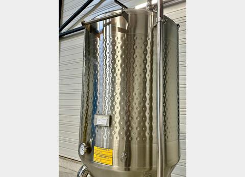 304 stainless steel tank - Cylindro-conical - Closed - On feet