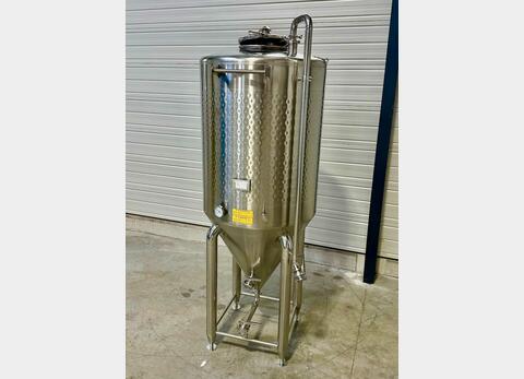 304 stainless steel tank - Cylindro-conical - Closed - On feet