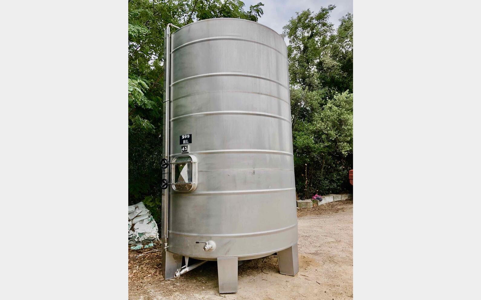 Cuve inox - Fond conique 209 HL (20 900 Litres) CIVIDAC