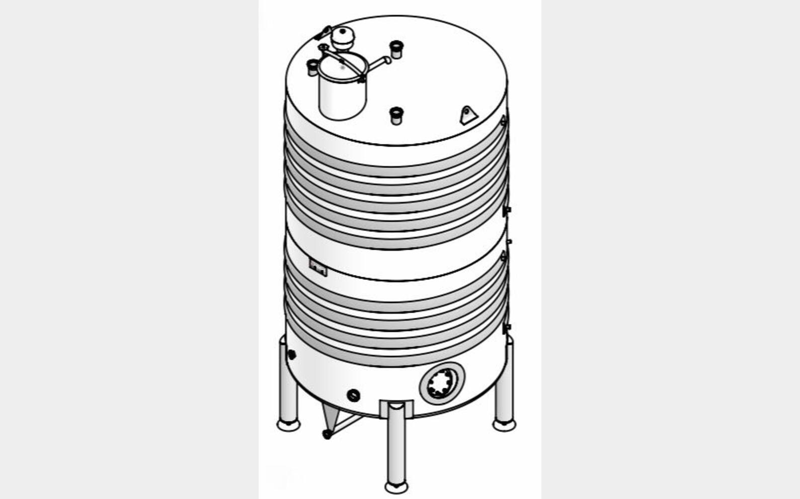 cuve  INOX 316L circuit coquill&eacute; MATERIEL NEUF