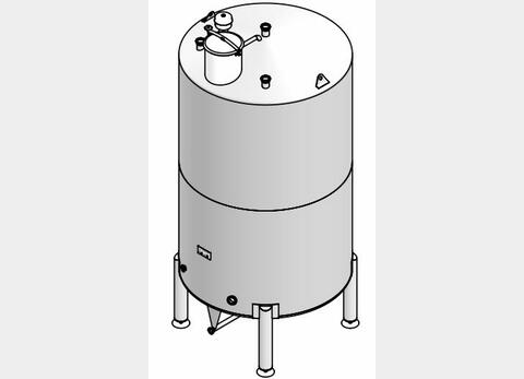 cuve INOX 304L ferm&eacute;e sur pieds MATERIEL NEUF