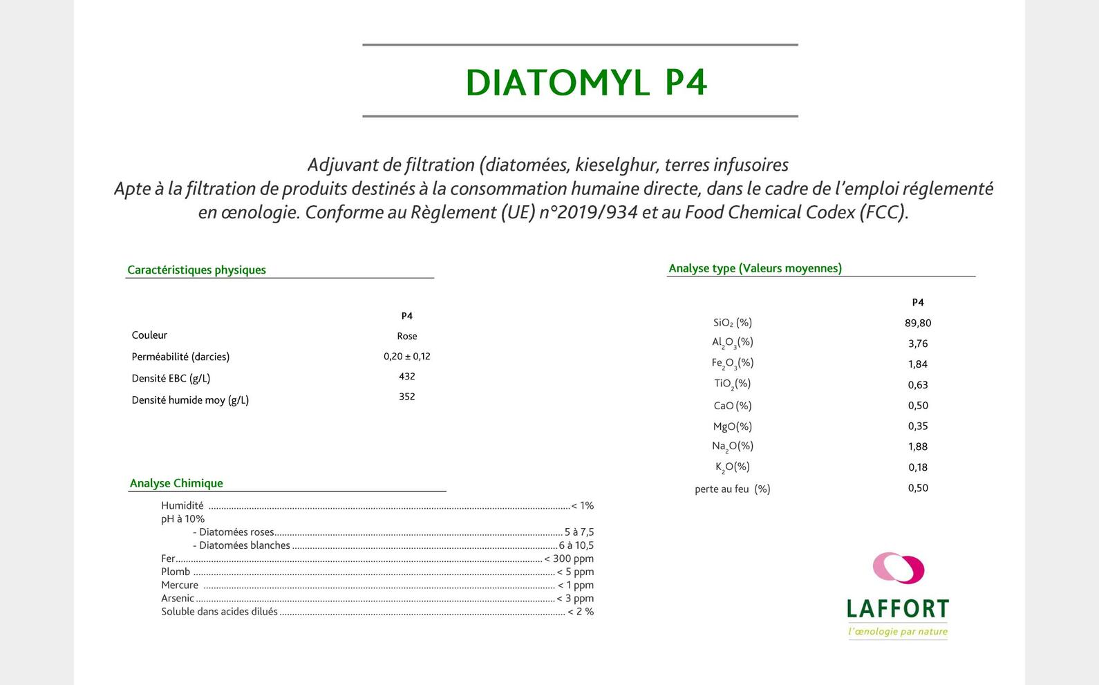 Diatomaceous earth bag - P4 Laffort