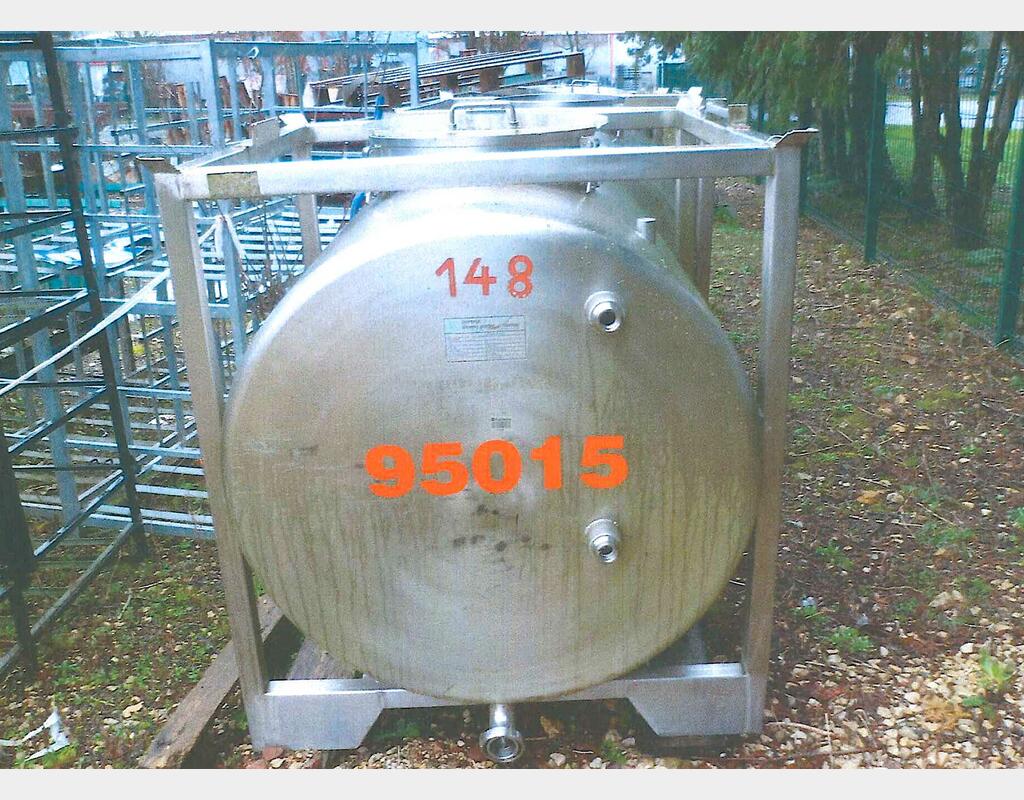 Conteneur de stockage en INOX - Volume : 1000 litres