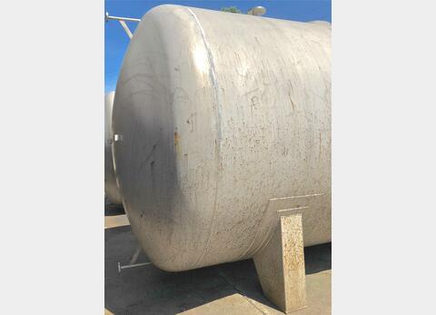 Horizontal stainless steel storage tank - 250 HL (25 000 Liters)